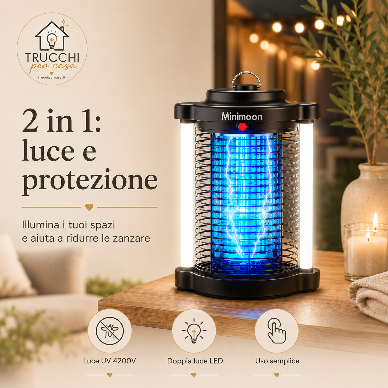 Lampada Anti-Zanzare LED