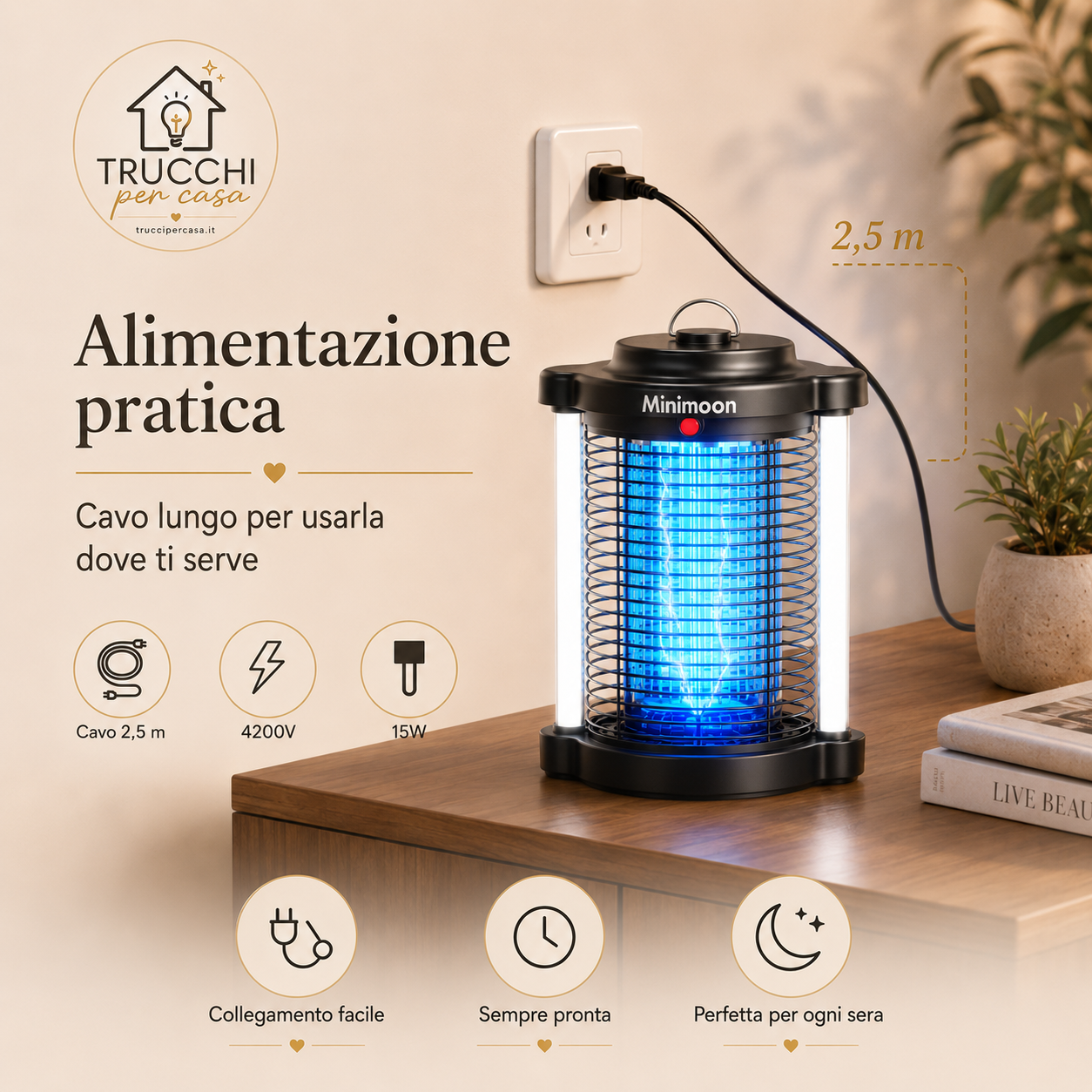 Lampada Anti-Zanzare LED