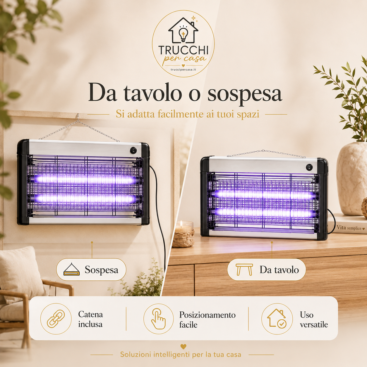 Lampada Anti-Zanzare LED per Casa e Outdoor