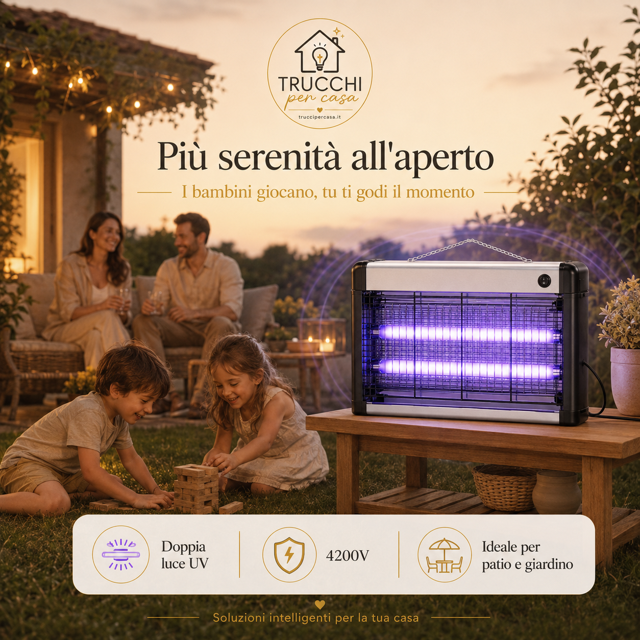 Lampada Anti-Zanzare LED per Casa e Outdoor