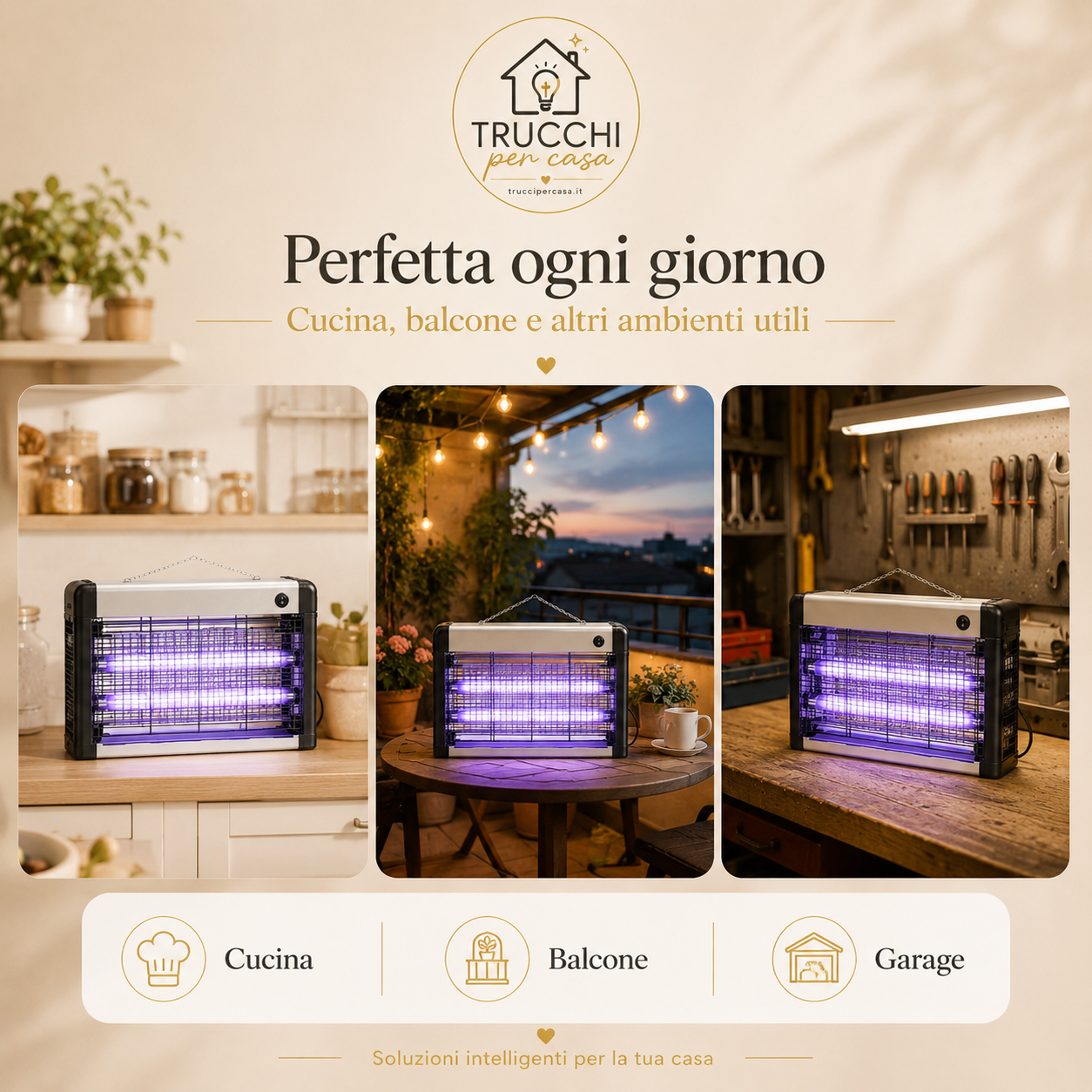 Lampada Anti-Zanzare LED per Casa e Outdoor