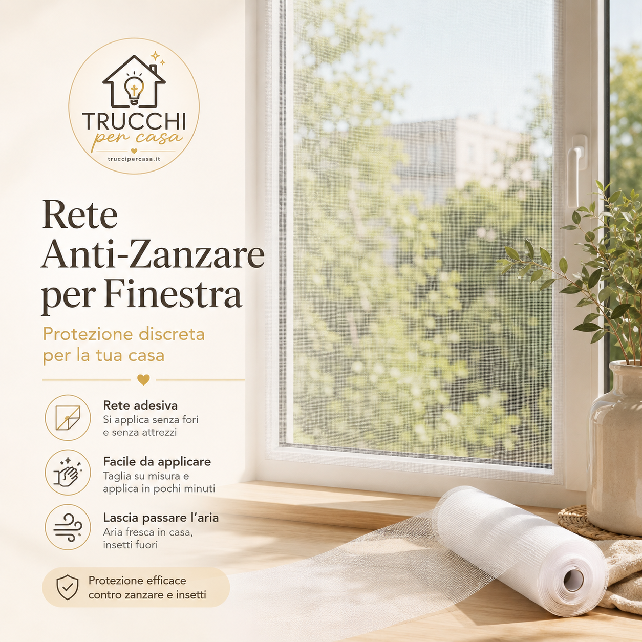 Rete Anti-Zanzare per Finestra su Misura