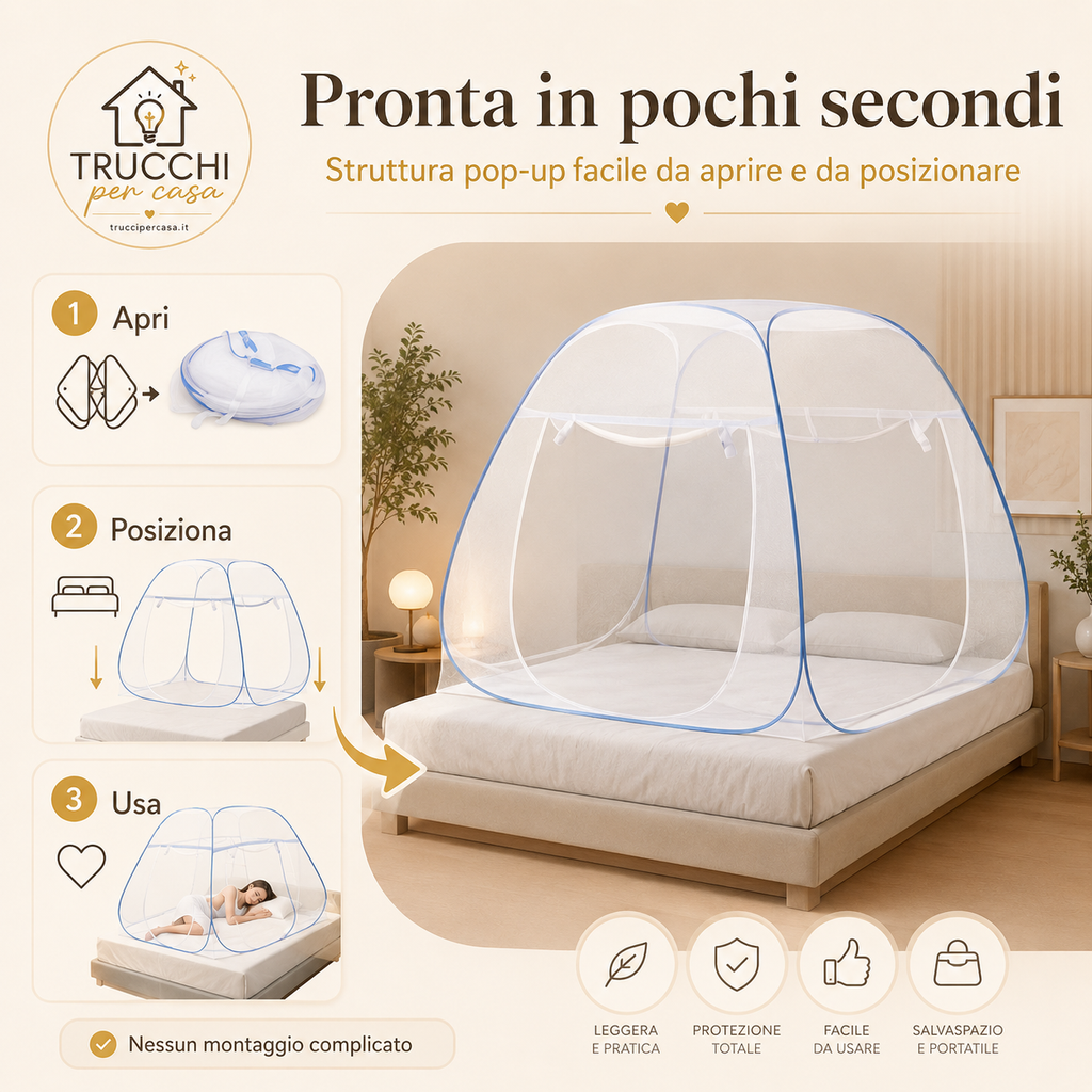 Zanzariera Pop-Up per Letto