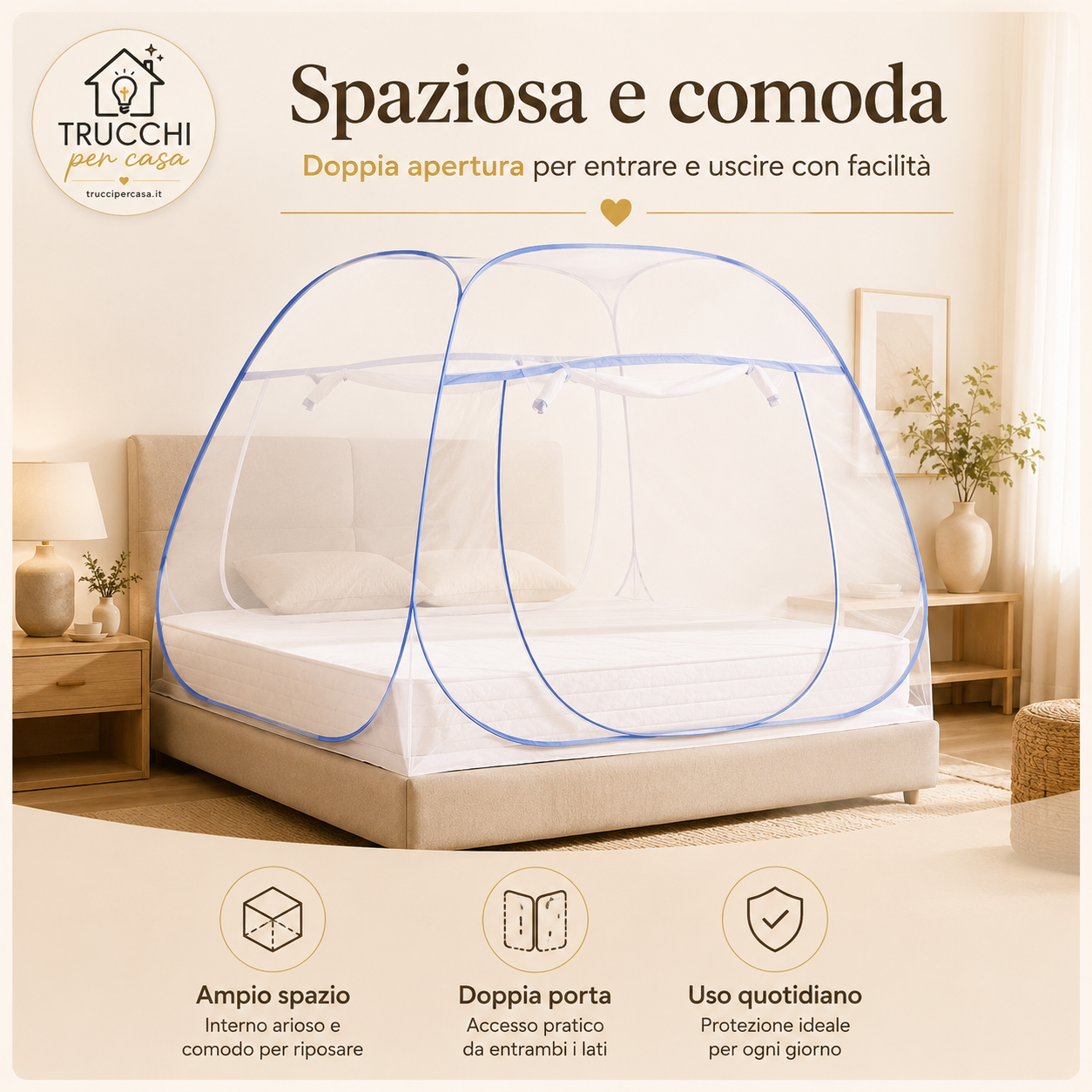 Zanzariera Pop-Up per Letto