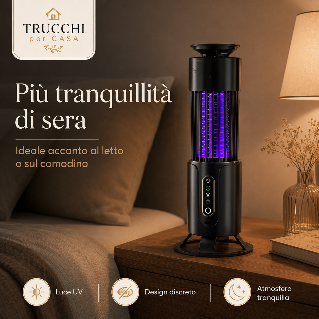 Lampada Anti-Zanzare UV Ricaricabile
