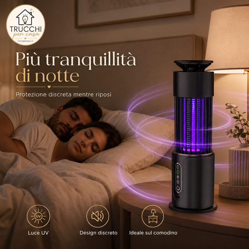 Lampada Anti-Zanzare UV Ricaricabile