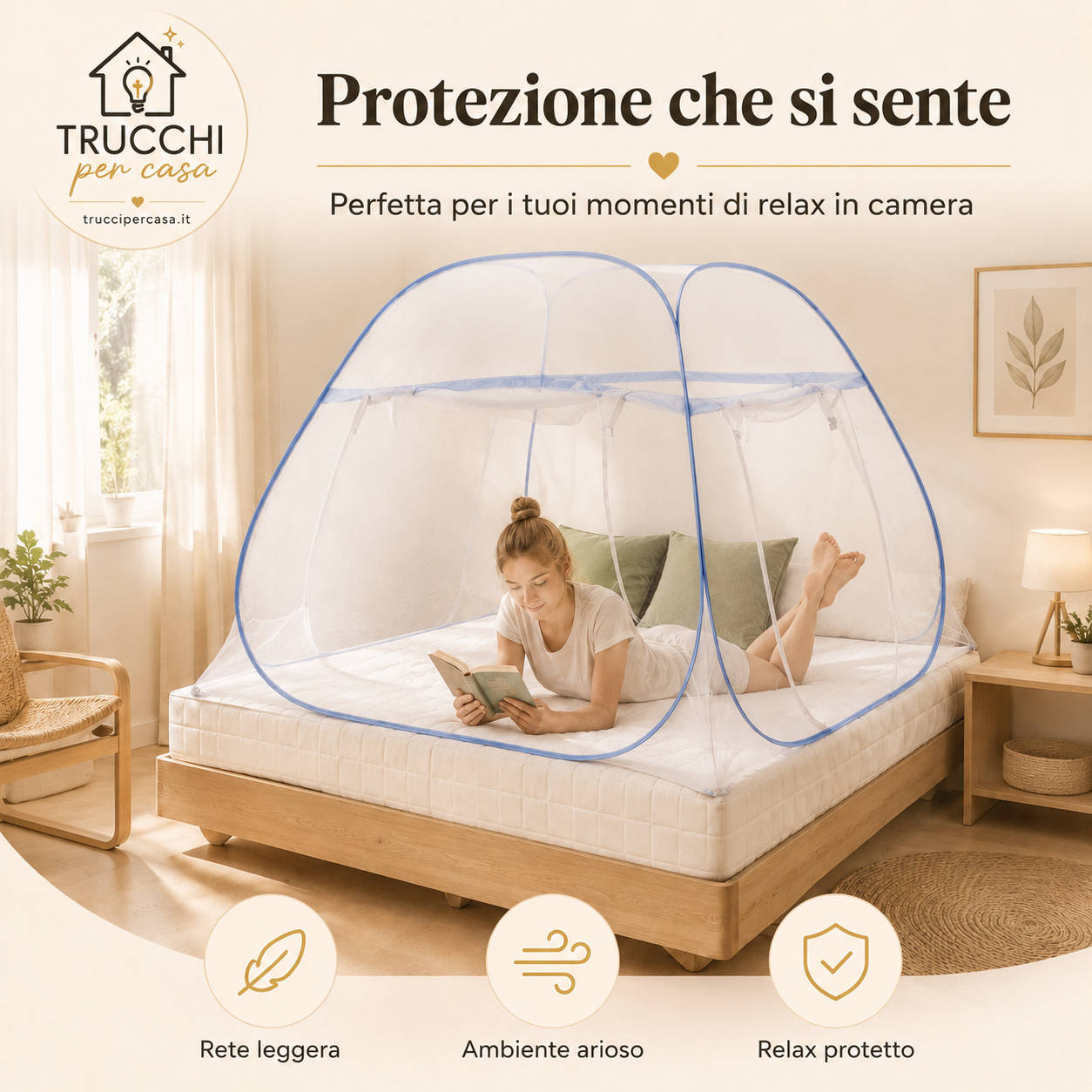 Zanzariera Pop-Up per Letto