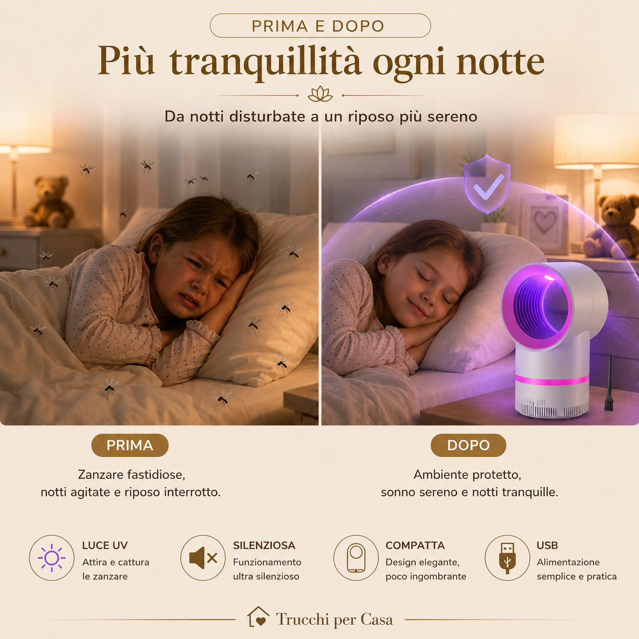 Lampada Anti-Zanzare USB